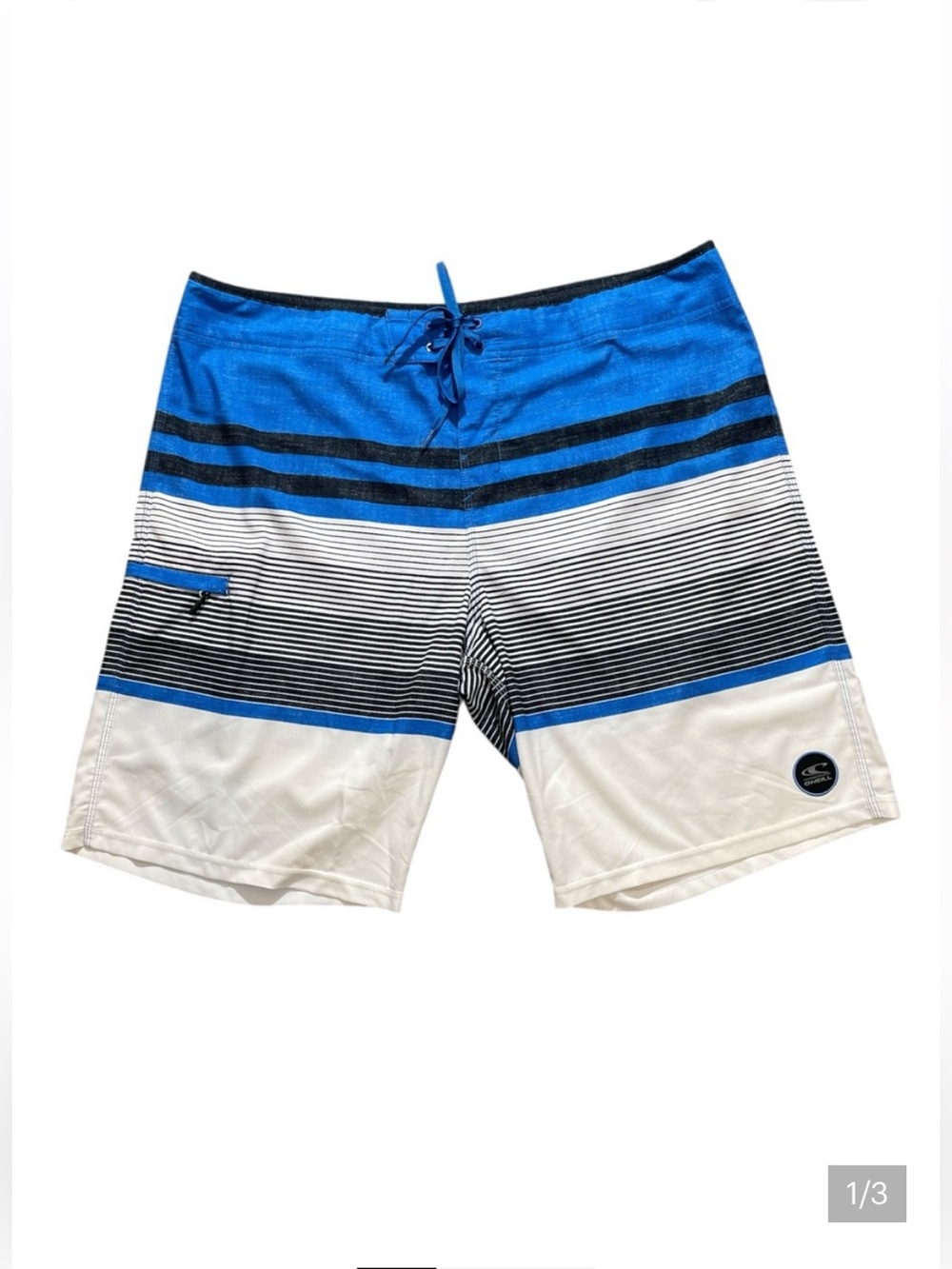 GG2- Blue and White Striped Men's Size 40 Swim Shorts